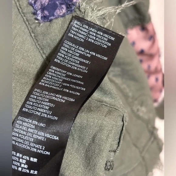 We the Free Military Style Button Down Shirt Size Small. | boho | patchwork | - Picture 3 of 5